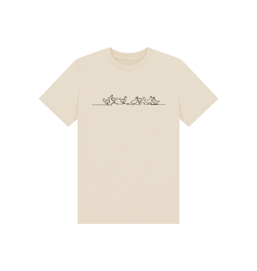 Oat Kid's Chickens Organic Cotton Basic Tee (Black)