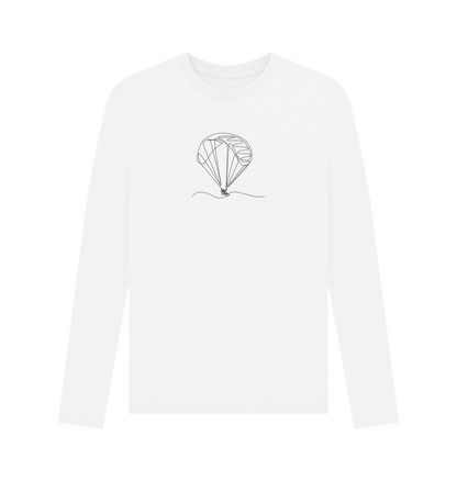 White Men's Parachute Organic Cotton Long Sleeve Tee (Black)