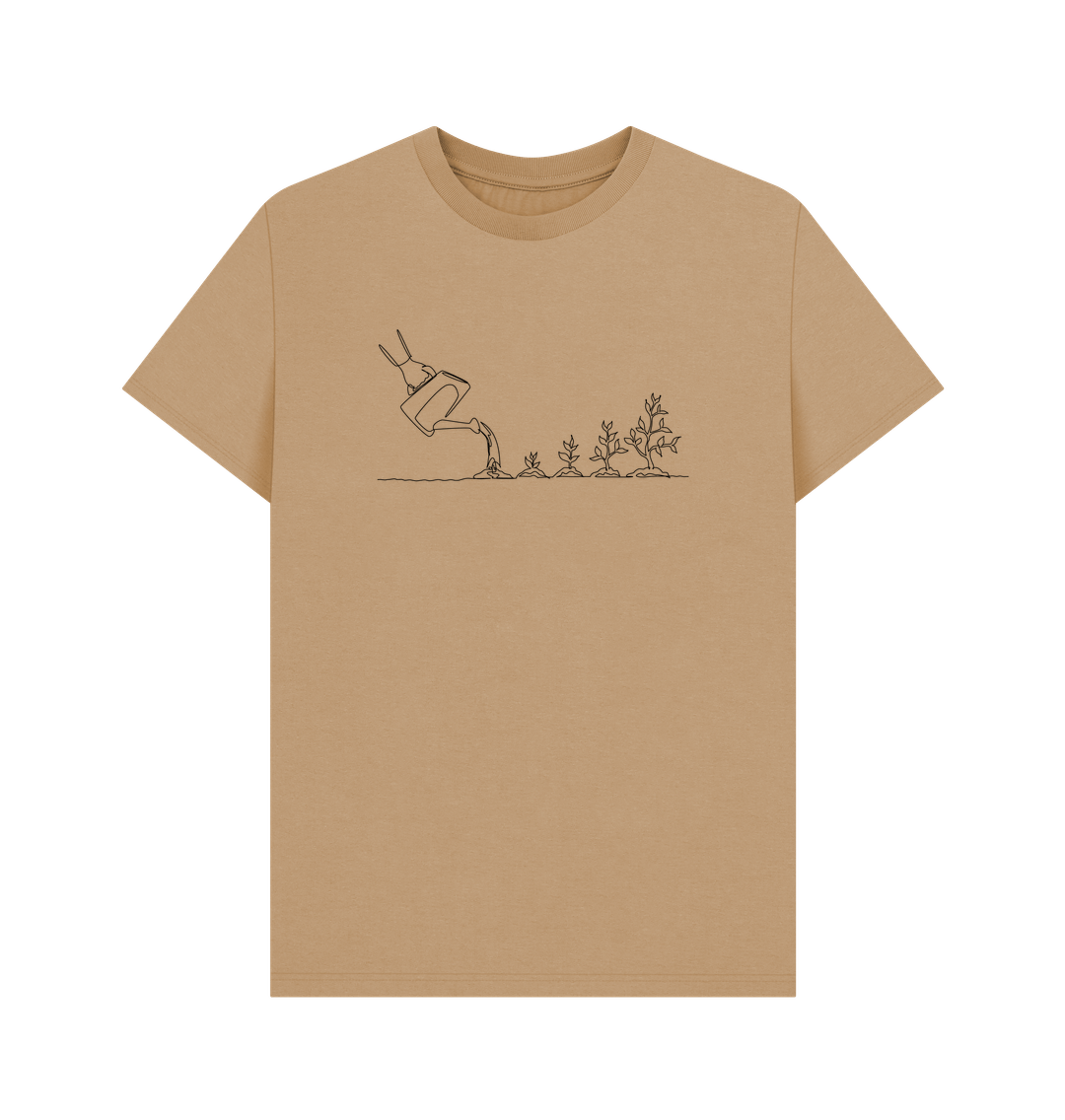 Sand Men's Gardening Organic Cotton Basic Tee (Black)