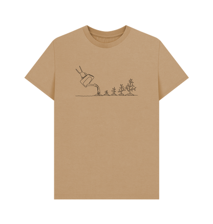 Sand Men's Gardening Organic Cotton Basic Tee (Black)