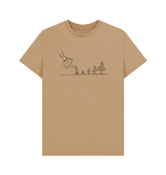 Sand Men's Gardening Organic Cotton Basic Tee (Black)