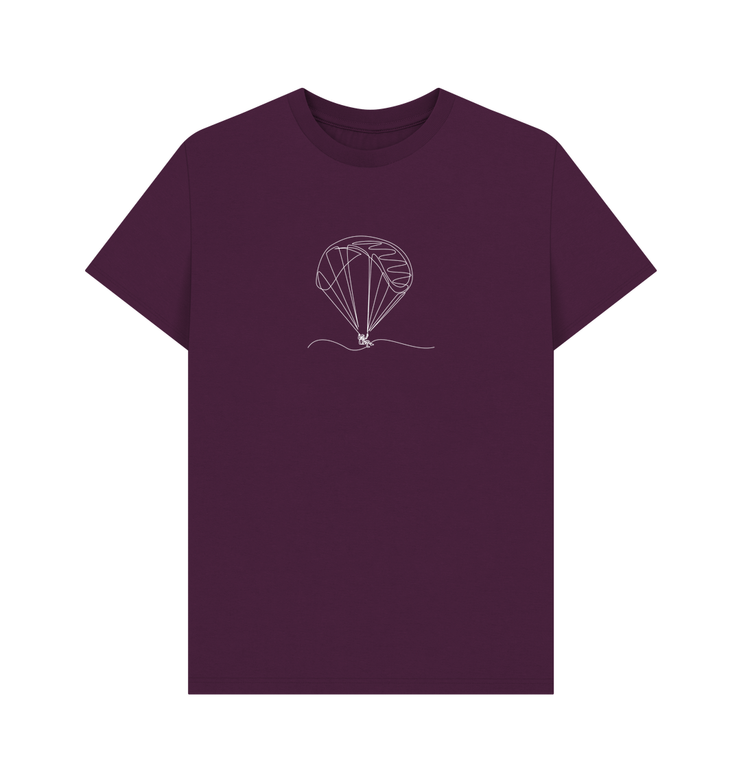 Purple Men's Parachute Organic Cotton Basic Tee (White)