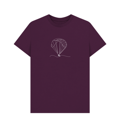 Purple Men's Parachute Organic Cotton Basic Tee (White)