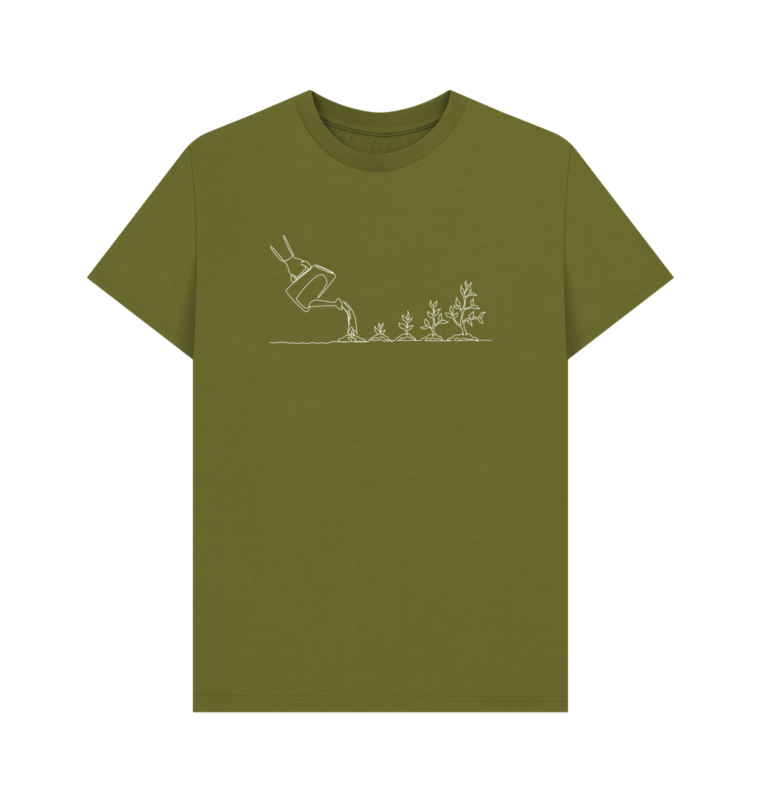 Moss Green Men's Gardening Organic Cotton Basic (White)