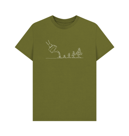 Moss Green Men's Gardening Organic Cotton Basic (White)