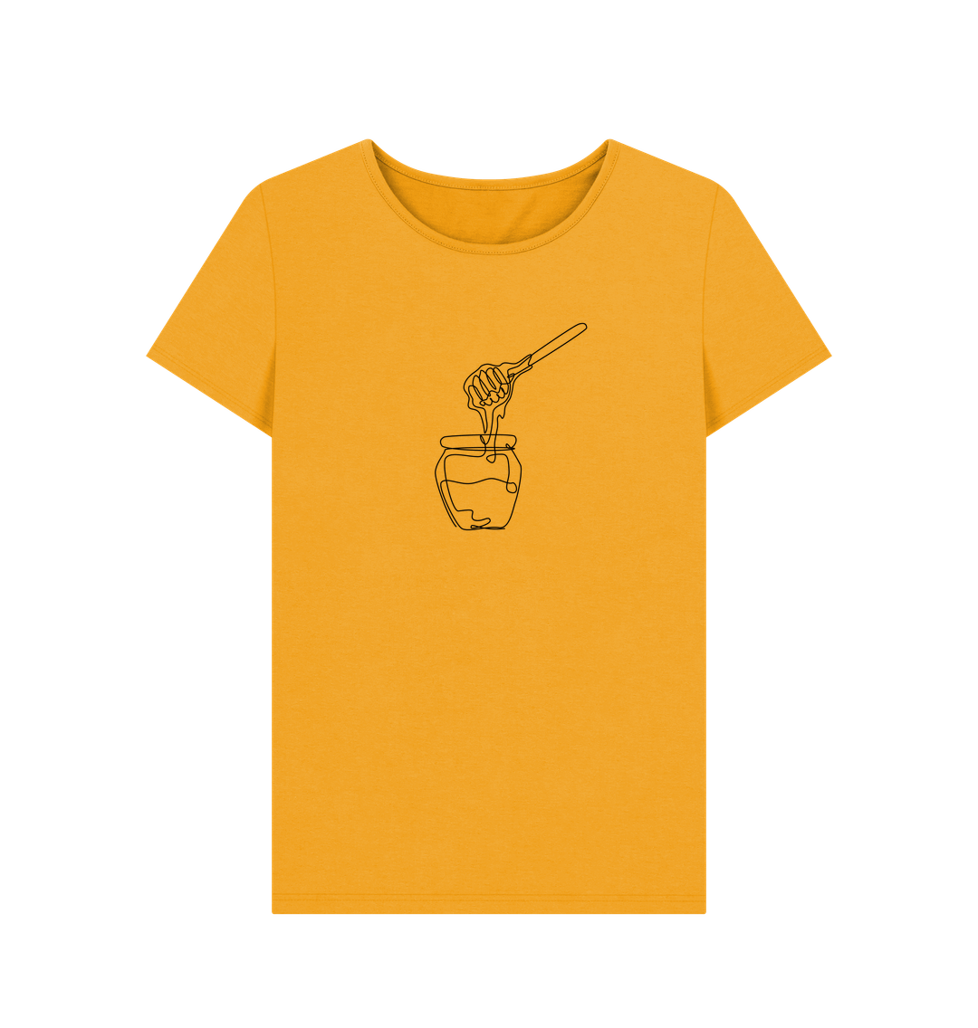 Mustard Women's Honey Organic Cotton Crewneck Tee (Black)