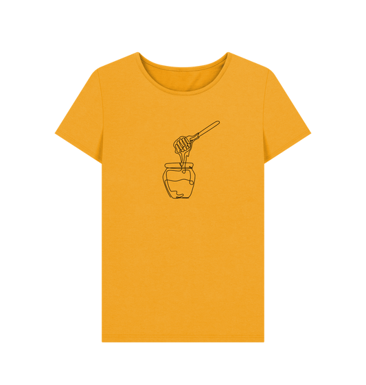 Mustard Women's Honey Organic Cotton Crewneck Tee (Black)