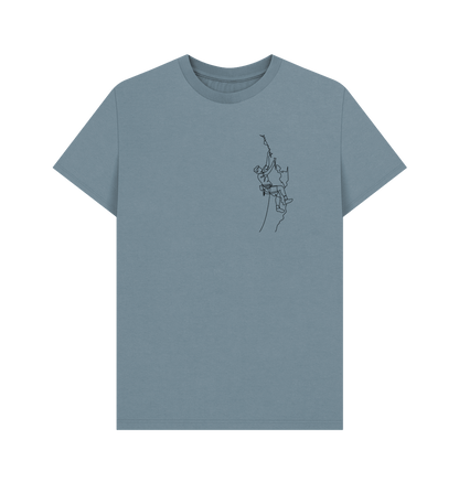 Stone Blue Men's Climber Organic Cotton Basic Tee (Black)