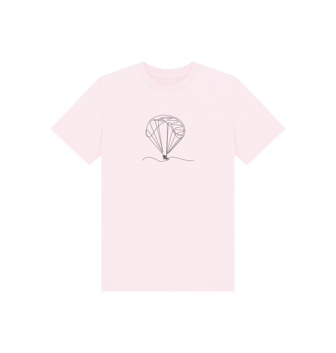 Pink Kid's Parachute Organic Cotton Basic Tee (Black)