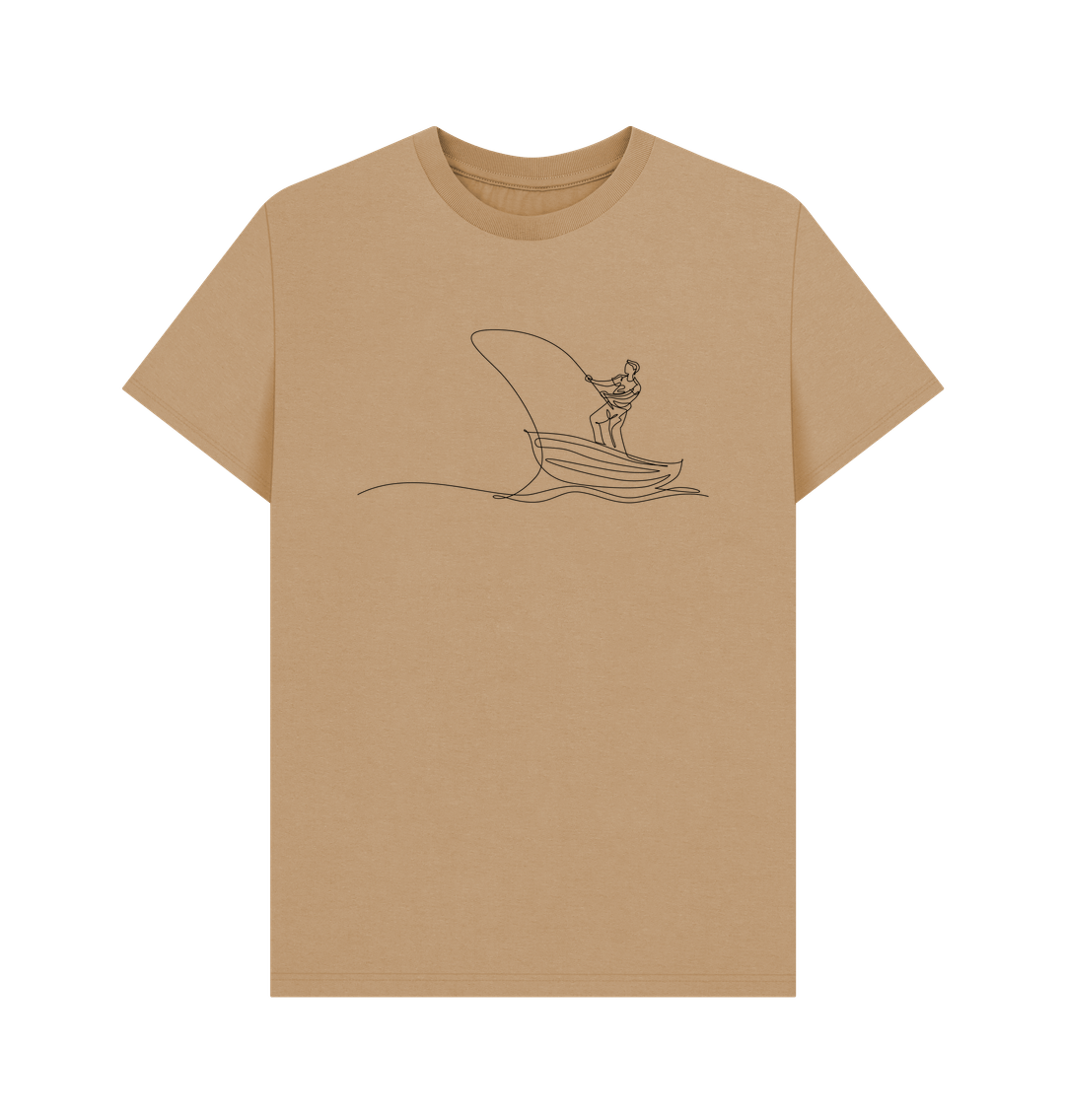 Sand Men's Fisherman Organic Cotton Basic Tee (Black)