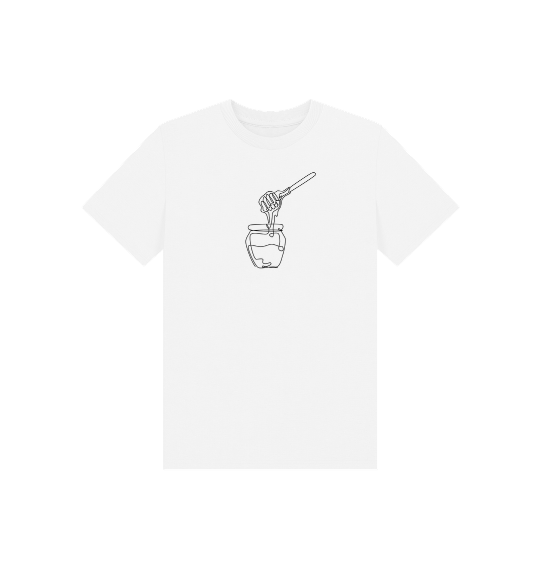 White Kid's Honey Organic Cotton Basic Tee (Black)