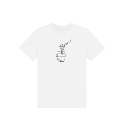 White Kid's Honey Organic Cotton Basic Tee (Black)