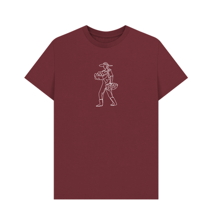 Red Wine Men's Harvest Organic Cotton Basic Tee (White)