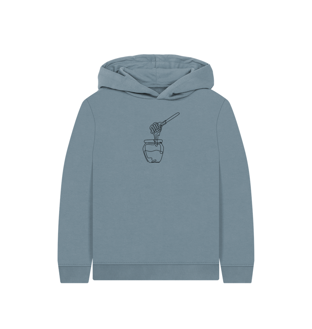 Stone Blue Kid's Honey Pullover Hoodie - Black