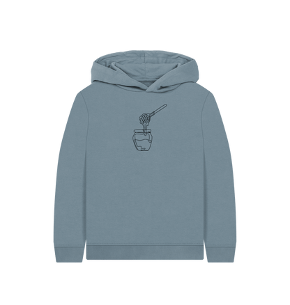 Stone Blue Kid's Honey Pullover Hoodie - Black