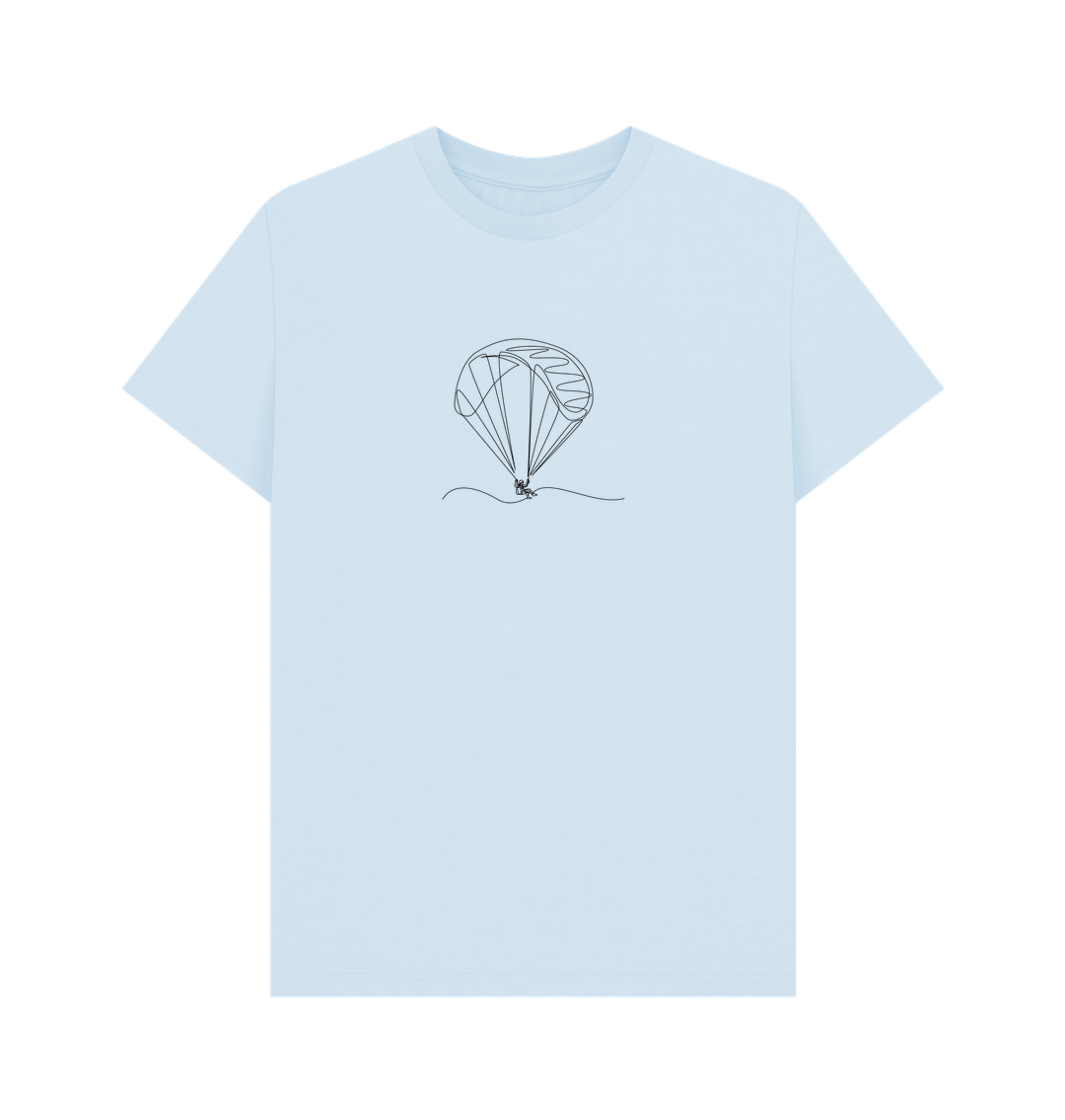 Sky Blue Men's Parachute Organic Cotton Basic Tee (Black)