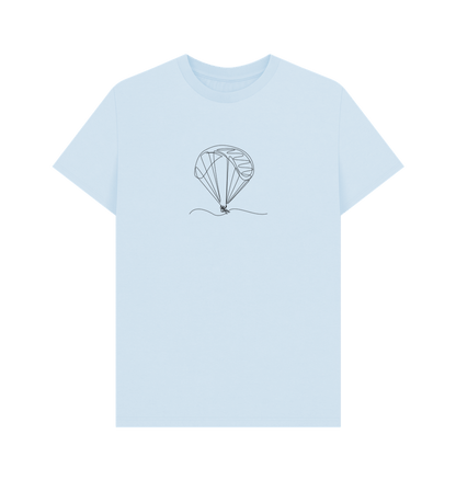 Sky Blue Men's Parachute Organic Cotton Basic Tee (Black)