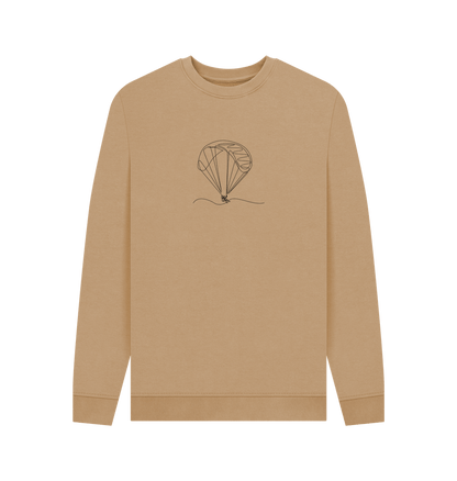 Sand Men's Parachute Organic Cotton Crewneck Sweater (Black)