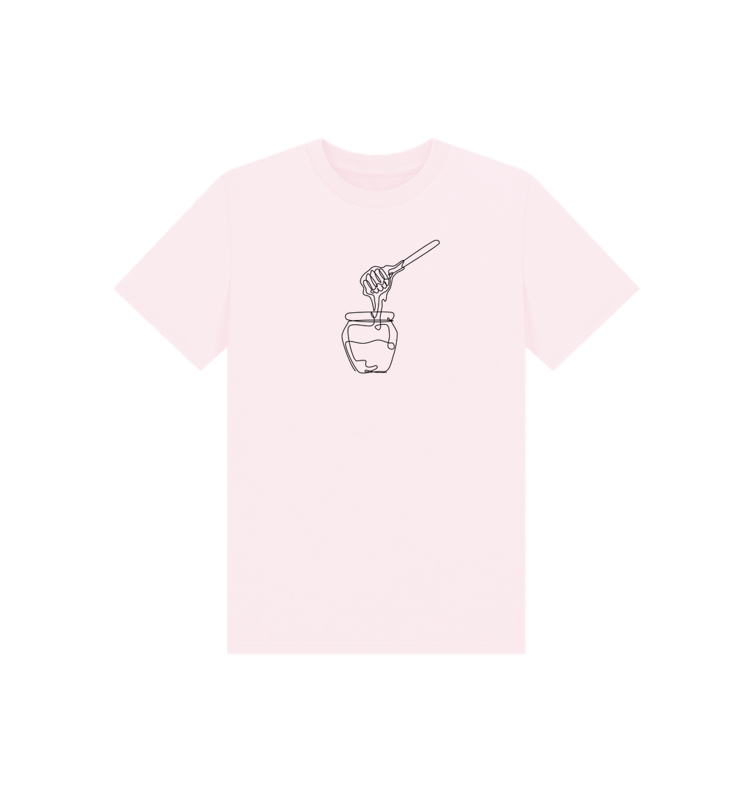 Pink Kid's Honey Organic Cotton Basic Tee (Black)