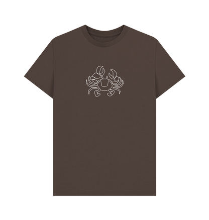 Chocolate Men's Crab Organic Cotton Basic Tee (White)