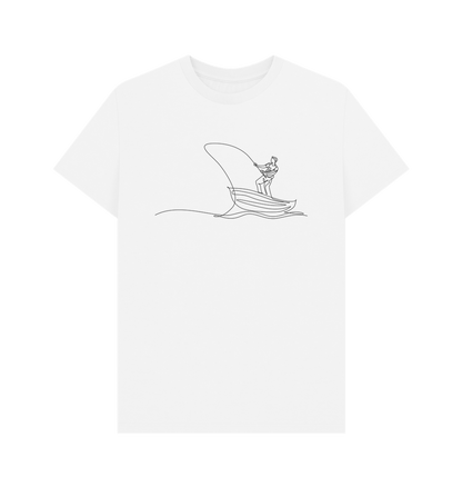 White Men's Fisherman Organic Cotton Basic Tee (Black)