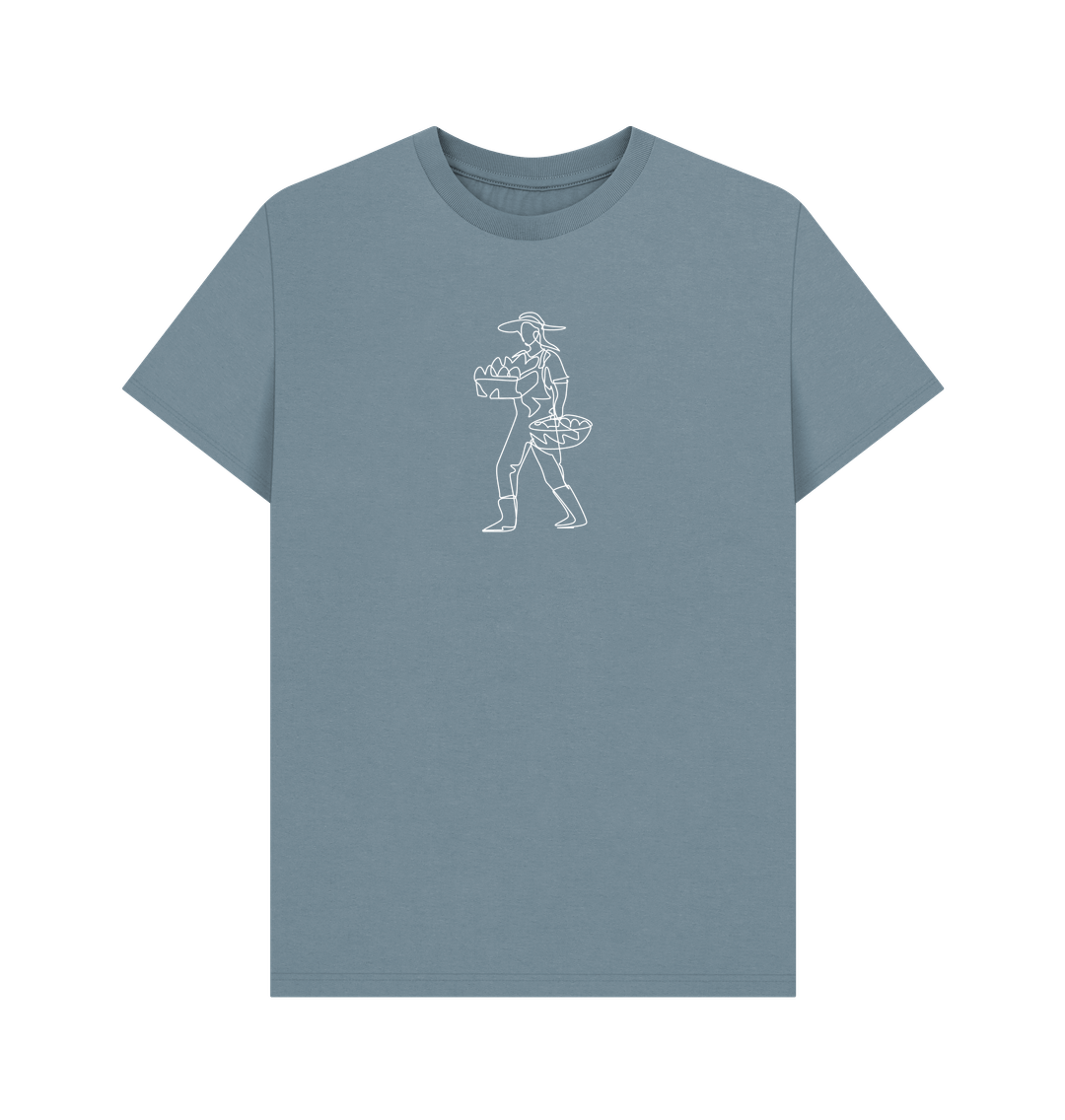 Stone Blue Men's Harvest Organic Cotton Basic Tee (White)