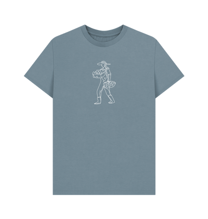 Stone Blue Men's Harvest Organic Cotton Basic Tee (White)