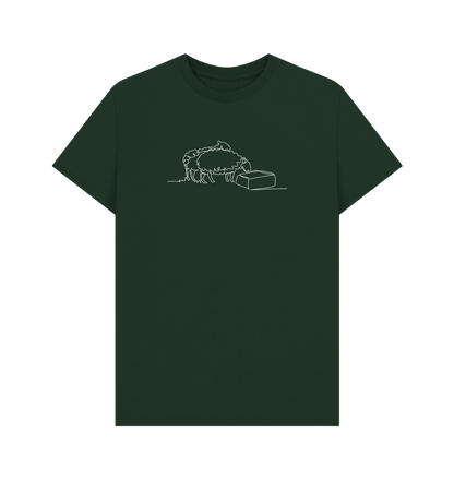 Evergreen Men's Sheep Organic Cotton Basic Tee (White)