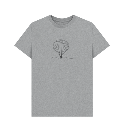 Athletic Grey Men's Parachute Organic Cotton Basic Tee (Black)