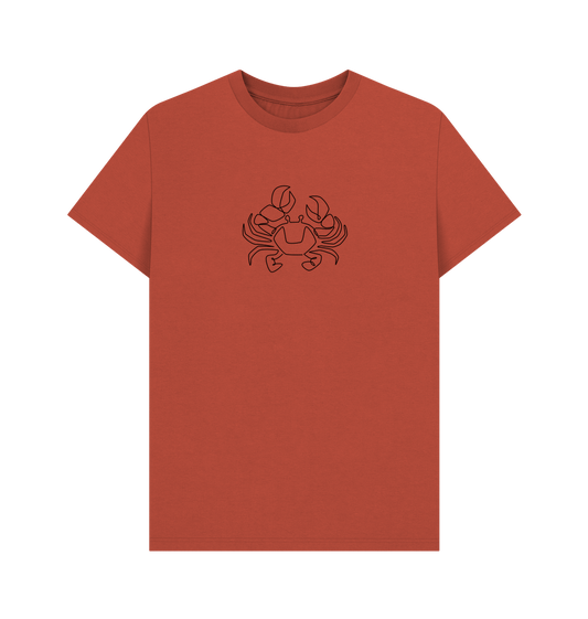 Rust Men's Crab Organic Cotton Basic Tee (Black)