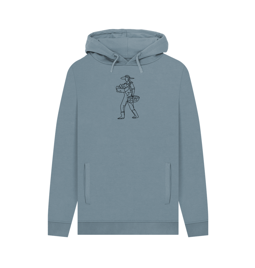 Stone Blue Men's Harvest Organic Cotton Pullover Hoodie (Black)