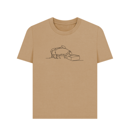 Sand Women's Sheep Organic Cotton Basic Tee (Black)