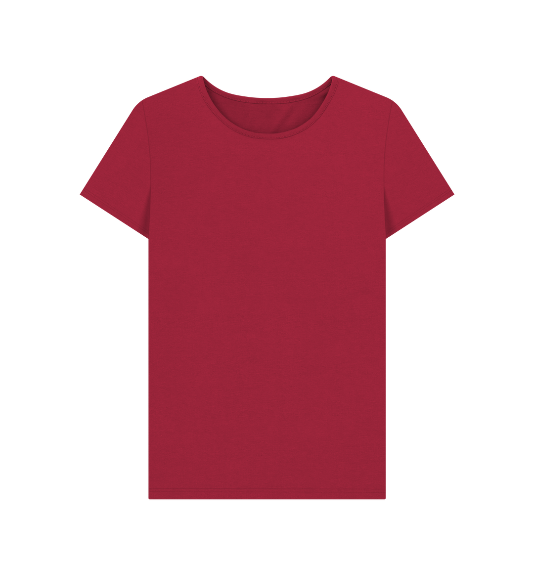 Cherry Women's Solid Organic Cotton Crewneck Tee