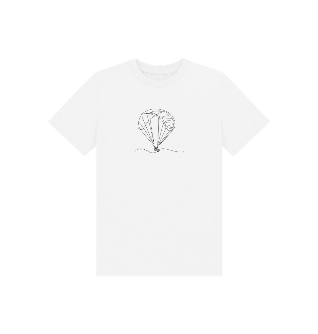 White Kid's Parachute Organic Cotton Basic Tee (Black)