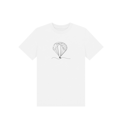 White Kid's Parachute Organic Cotton Basic Tee (Black)