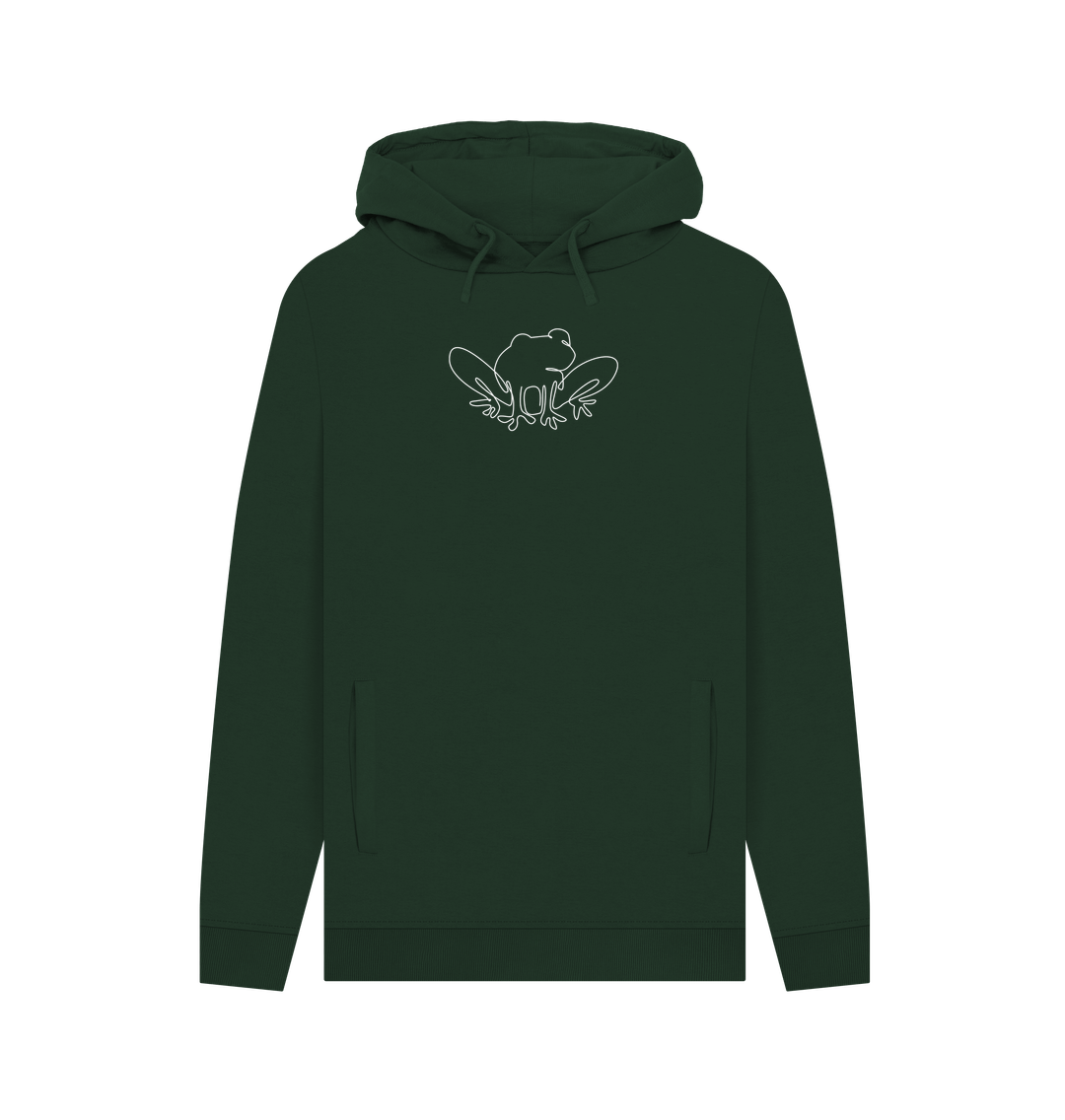 Evergreen Men's Frog Pullover Hoodie - White