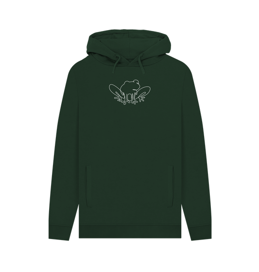 Evergreen Men's Frog Pullover Hoodie - White