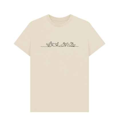 Oat Men's Chickens Organic Cotton Basic Tee (Black)