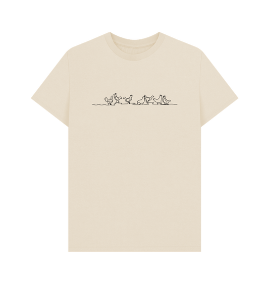 Oat Men's Chickens Organic Cotton Basic Tee (Black)