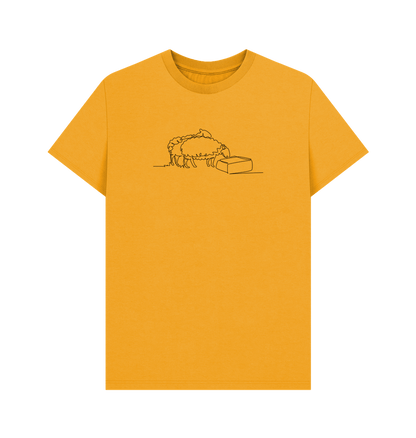 Mustard Men's Sheep Organic Cotton Basic Tee (Black)