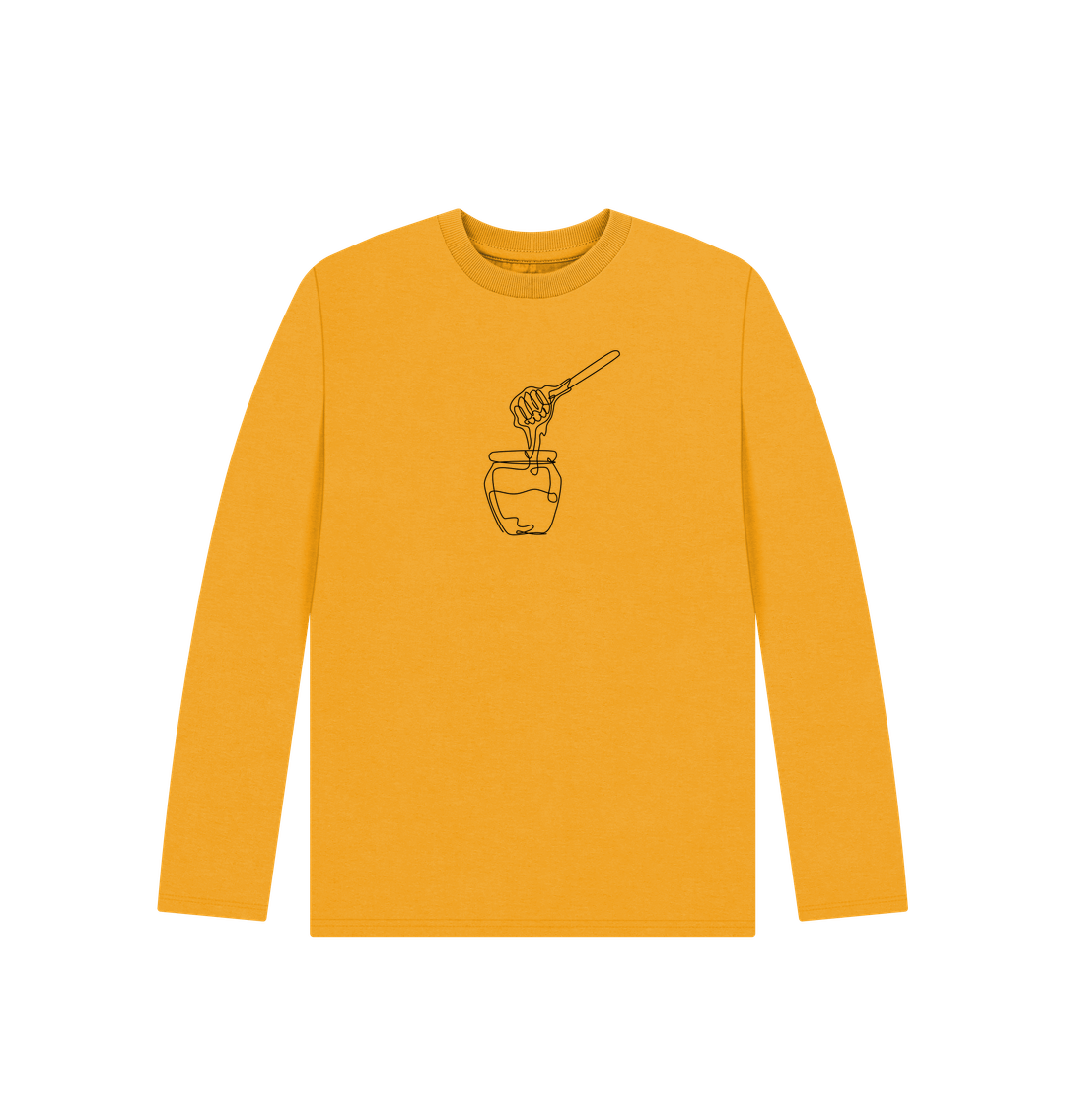 Mustard Kid's Honey Organic Cotton Long Sleeve Tee (Black)