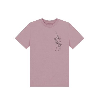 Mauve Kid's Climber Organic Cotton Basic Tee (Black)