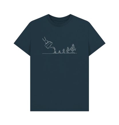 Denim Blue Men's Gardening Organic Cotton Basic (White)