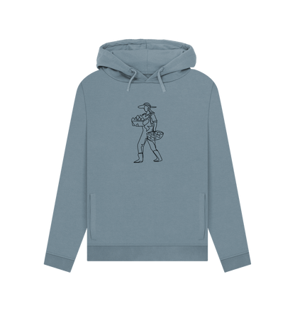 Stone Blue Women's Harvest Organic Cotton Pullover Hoodie (Black)