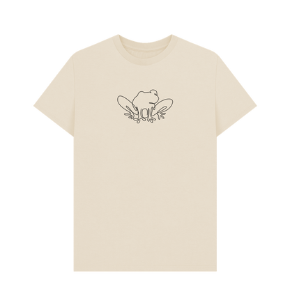 Oat Men's Frog Organic Cotton Basic Tee (Black)