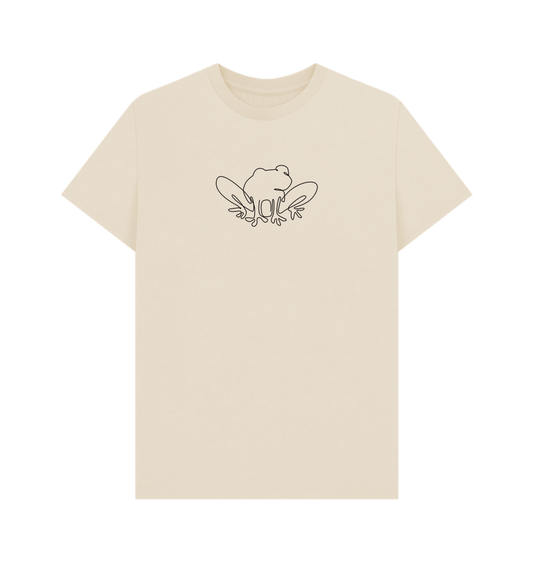 Oat Men's Frog Organic Cotton Basic Tee (Black)