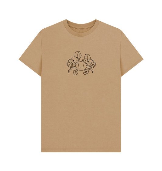 Sand Men's Crab Organic Cotton Basic Tee (Black)