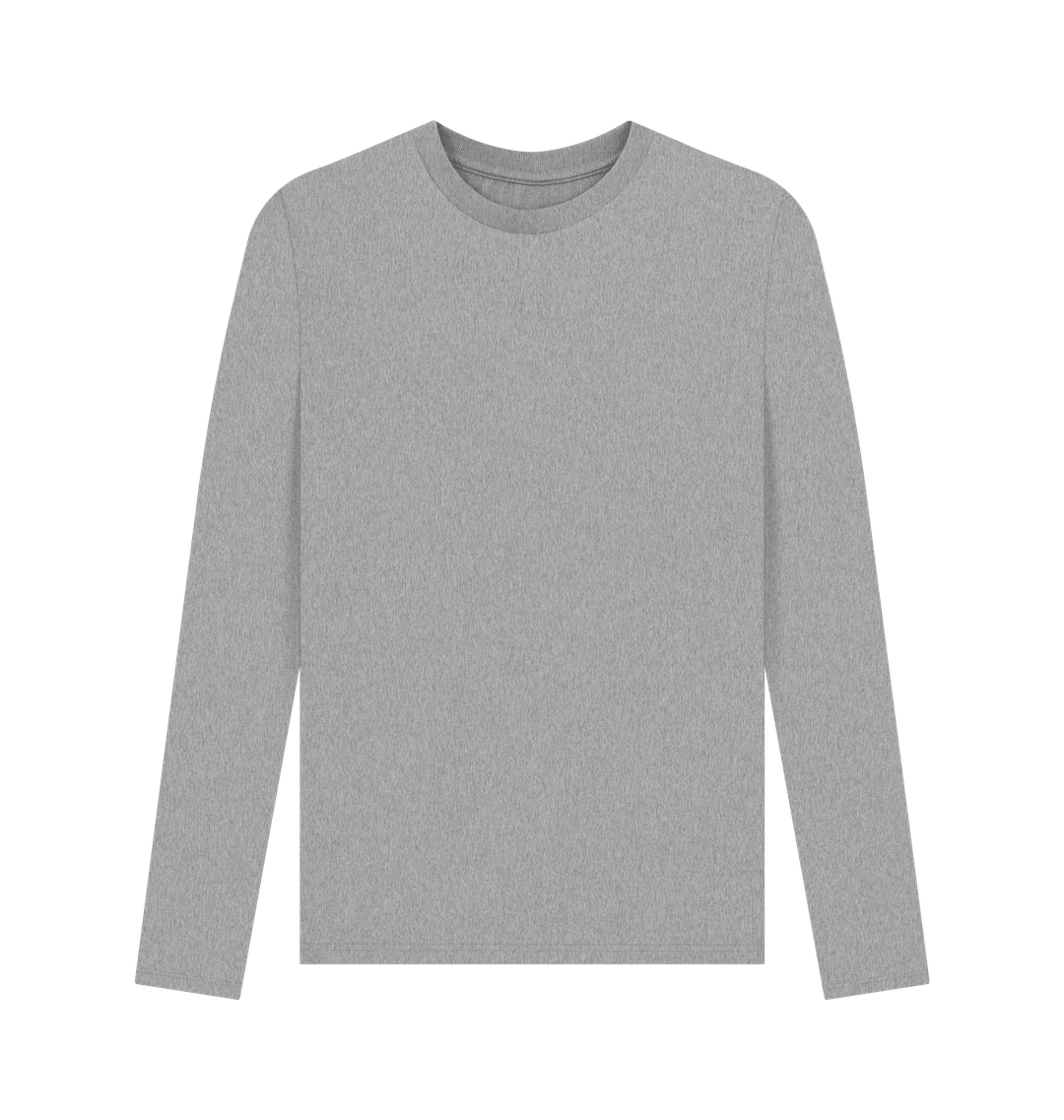 Athletic Grey Men's Solid Organic Cotton Long Sleeve Tee