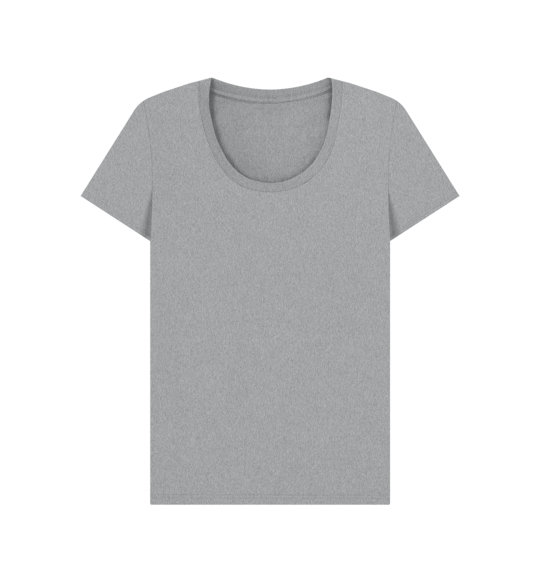 Athletic Grey Women's Solid Organic Cotton Scoop Neck Tee