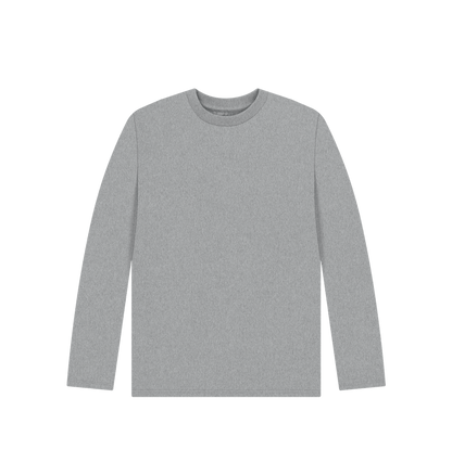 Athletic Grey Kid's Solid Organic Cotton Long Sleeve Tee